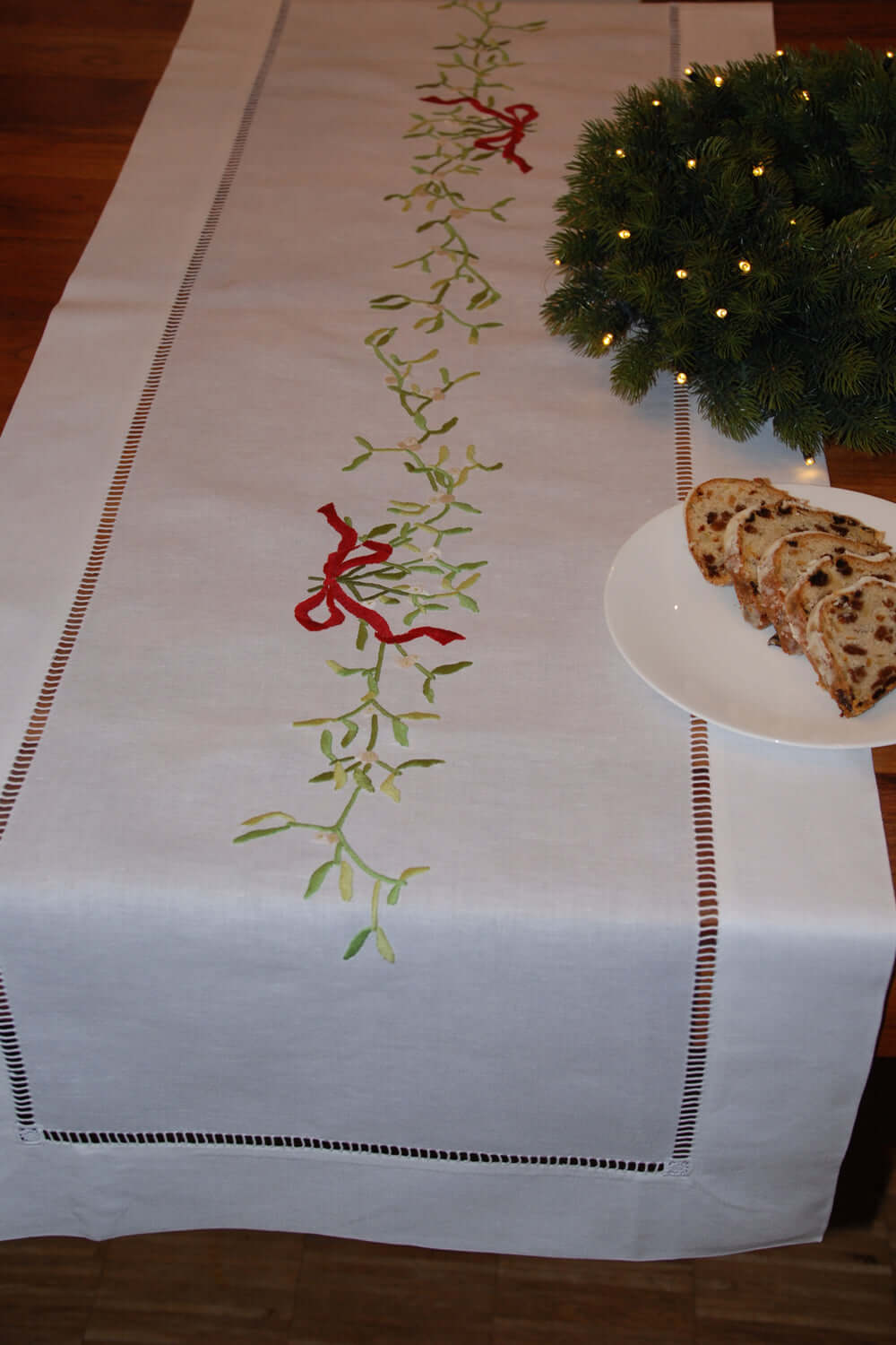 Tischläufer Weihnachten Mistel 50x150cm