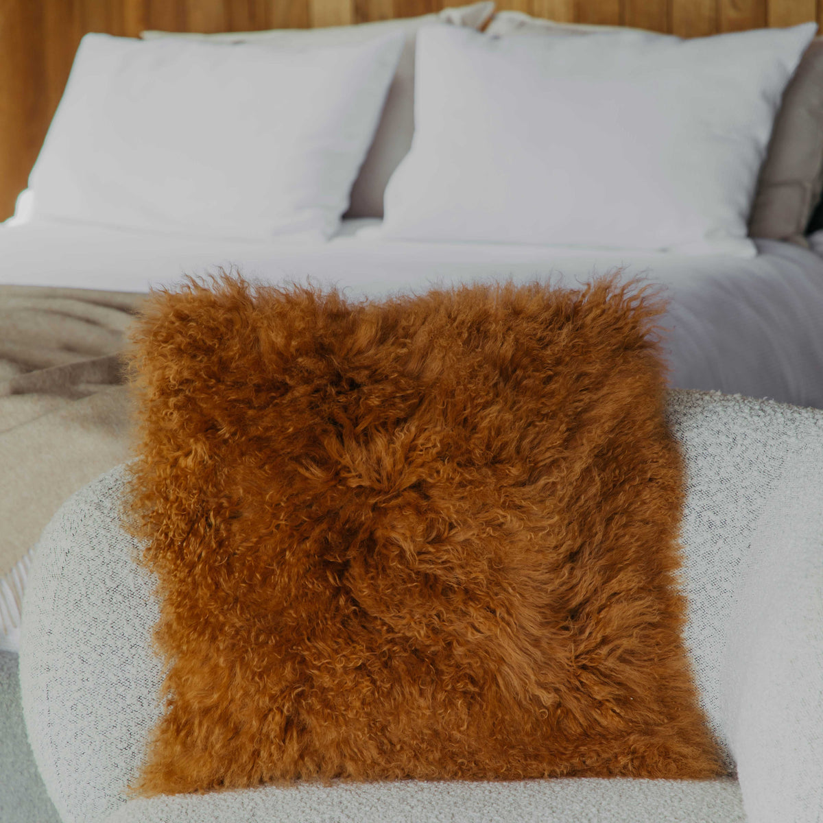Lammfell Kissen Premium | Tibet