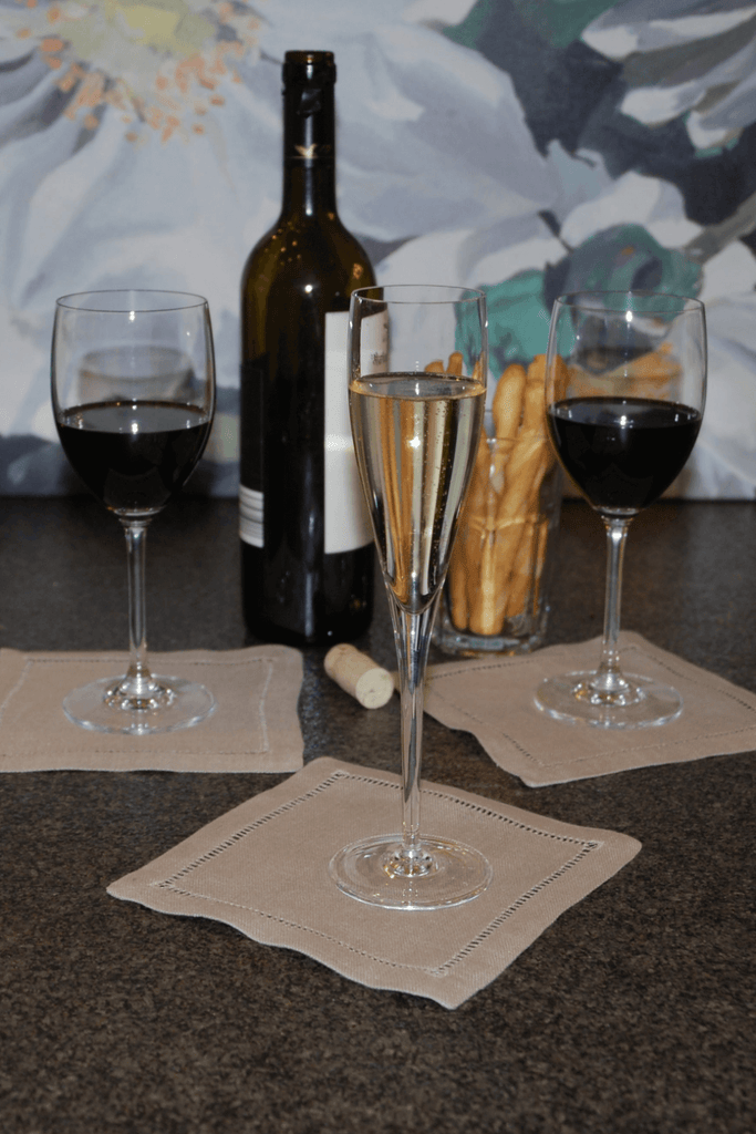 Cocktail Servietten Naturleinen 6 Stück