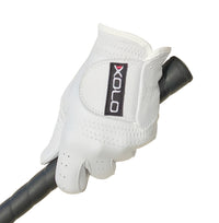 Golfhandschuhe Leder Xolo CabrettaPro Herren weiß Abbildung mit Griff. 