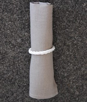 Leinen Serviette Farbe taupe 45x45cm Serie Kampen