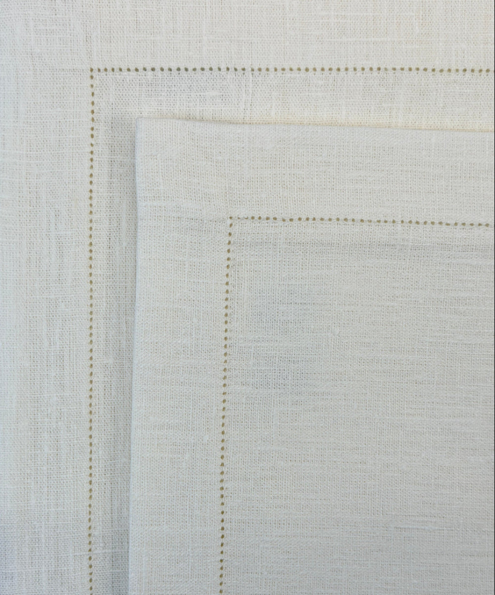 Stoffservietten Gent 60x60cm handgestickt mit Hohlsaum.