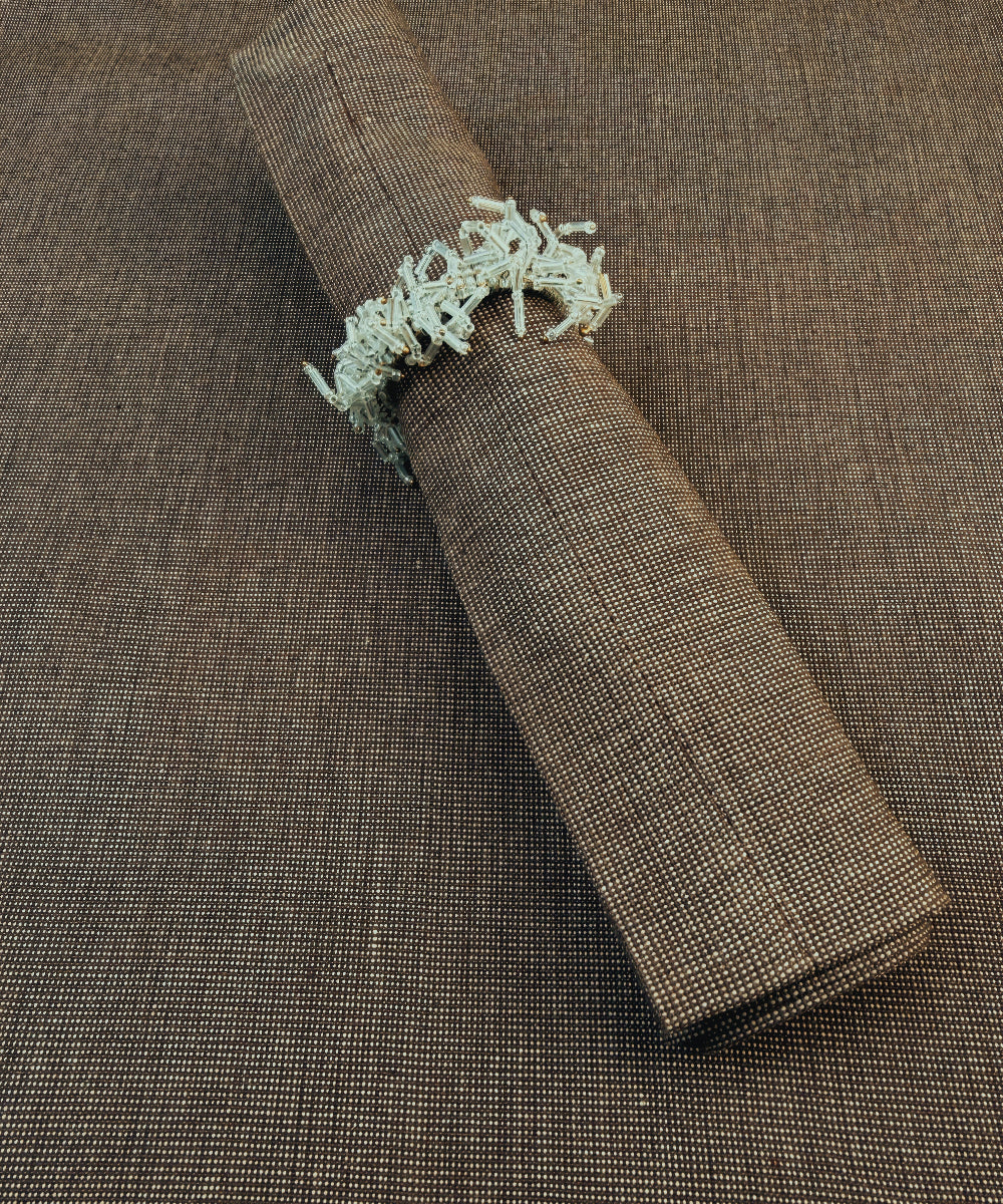 Stofserviette Keitum Braun 50x50cm mit Serviettenring