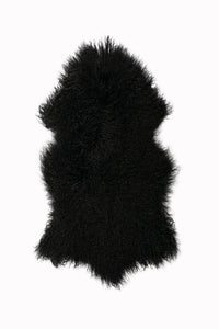 Tibetisches Lammfell in der Farbe Schwarz