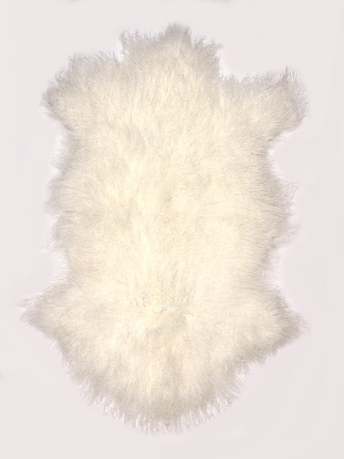 Tibetsches Lammfell 80cm in der Farbe Ivory