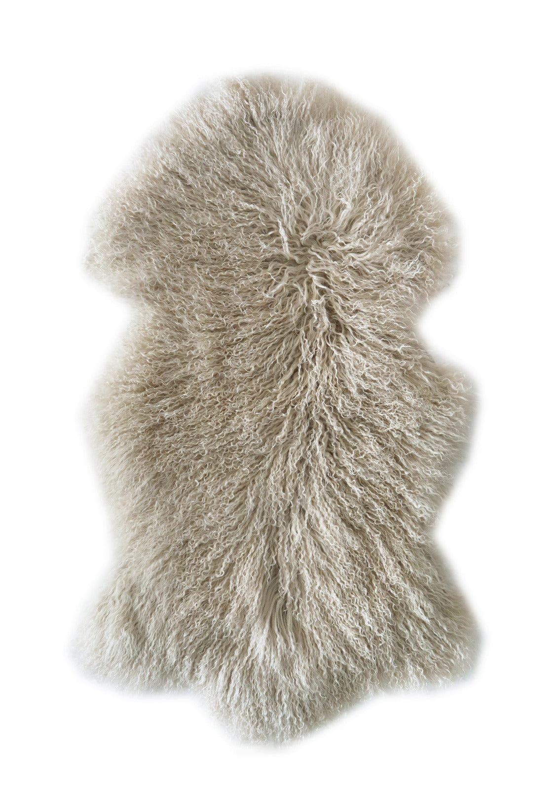 Tibetisches Lammfell 80m in der Farbe Oatmeal