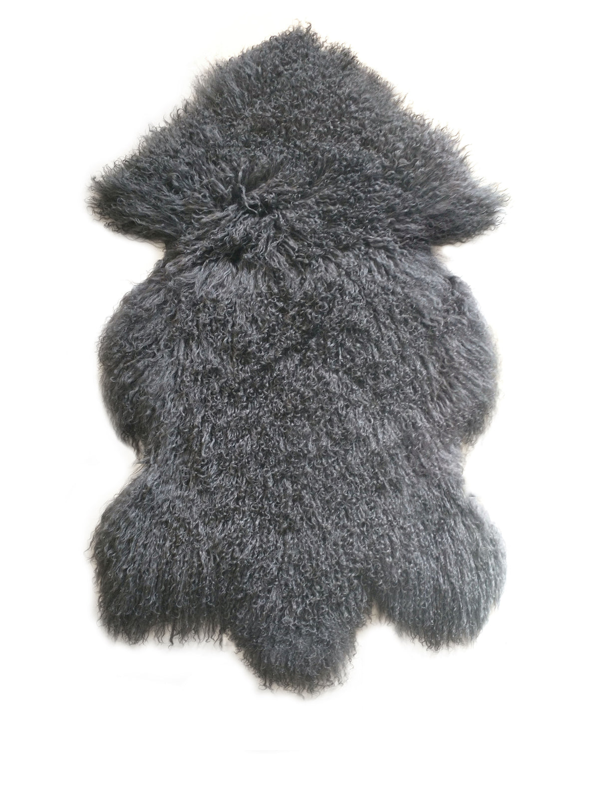 Tibetisches Lammfell 80cm in der Farbe Schwarz