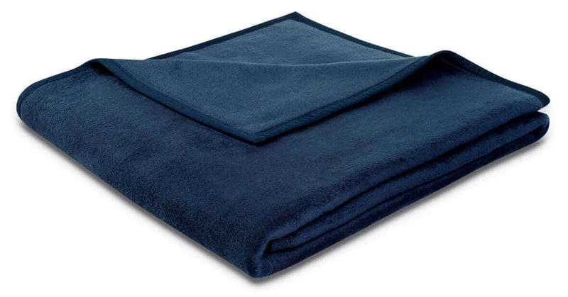 UnoCotton Plaids und Wohndecke Dunkelblau