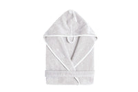 Bademantel Bee Waffle mit Kapuze White