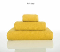 Frottiergästetuch Mustard der Serie "Modern Young Range Bee Waffle" in der Größe 30 cm x 50 cm