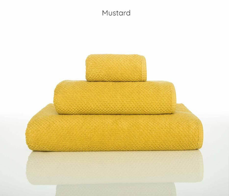 Seiftuch "Mustard" der Serie "Modern Young Range Bee Waffle" in der Größe 30 cm x 30 cm