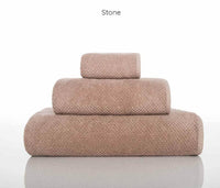 Frottierduschtuch "Stone" der Serie "Modern Young Range Bee Waffle" in der Größe 70 cm x 140 cm