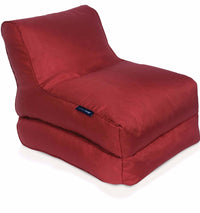 Outdoor Lounge Sessel und Liege in rot