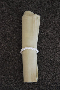 Serviette aus Leinen mit Maschinensaum in limette