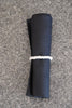 Serviette aus Leinen mit Maschinensaum in schwarz