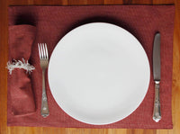 Kaufen Sie Tischsets von Pure Home Living online in German-Tischset Pure aus roter melierter Baumwolle mit Saum
