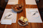 Tischset Oslo aus weißem Leinen mit schmalem Saum