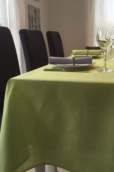 Tischdecken Leinen Kampen Pistazie 160cm x 265cm