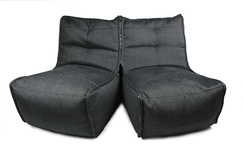 Sitzsack Sofa Twin Black Saphire
