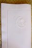 handgestickte Monogramm Stoffserviette Baumwolle weiß mit Buchstabe C