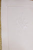 handgestickte Monogramm Stoffserviette Baumwolle weiß mit Buchstabe H