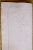 handgestickte Monogramm Stoffserviette Baumwolle weiß mit Buchstabe J