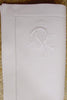 handgestickte Monogramm Stoffserviette Baumwolle weiß mit Buchstabe P