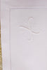 handgestickte Monogramm Stoffserviette Baumwolle weiß mit Buchstabe X