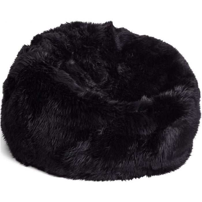 Lammfell Sitzsack Black 92 x 93cm