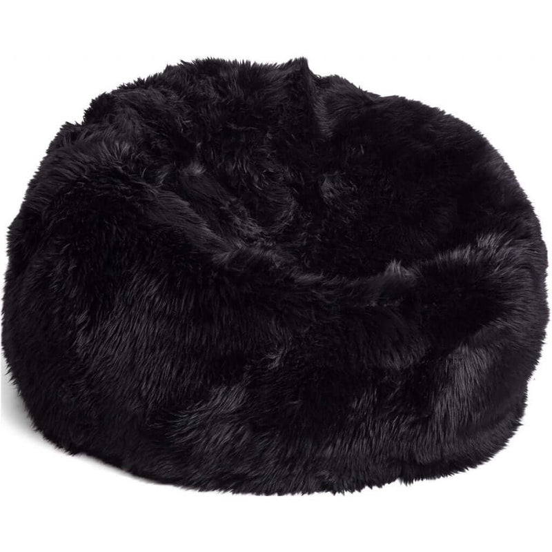 Lammfell Sitzsack Black 92 x 93cm
