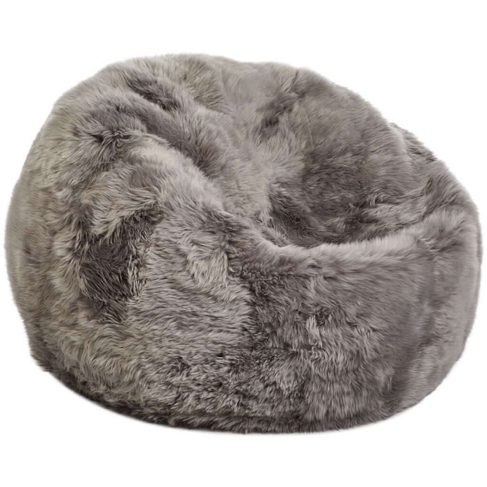 Lammfell Sitzsack Light Grey 92 x 93cm