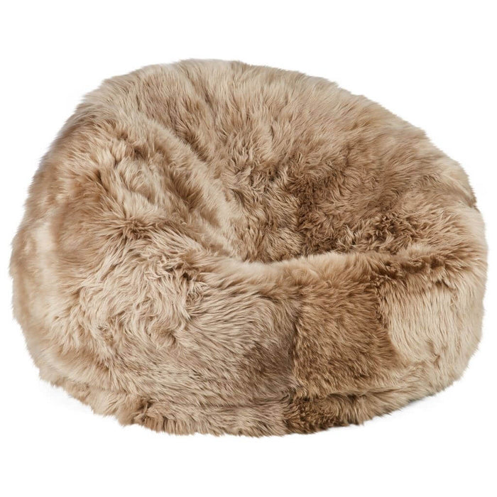 Lammfell Sitzsack Linen 92 x 93cm