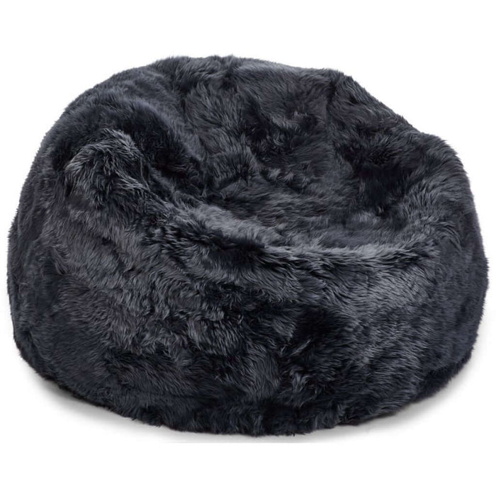 Lammfell Sitzsack Navy 92 x 93cm