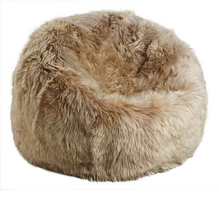 Lammfell Sitzsack Taupe 92 x 93cm