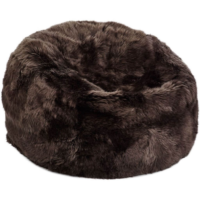 Lammfell Sitzsack Walnut 92 x 93cm