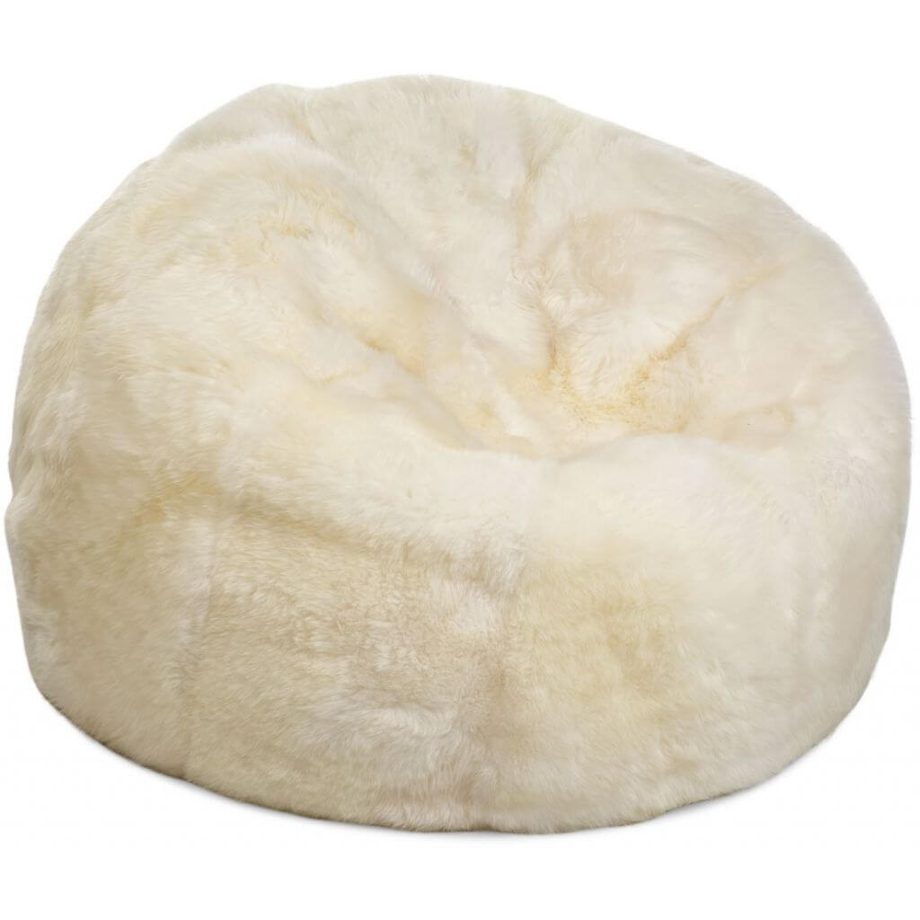 Lammfell Sitzsack Ivory 73 x 74cm