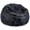 Lammfell Sitzsack Navy 73 x 74cm