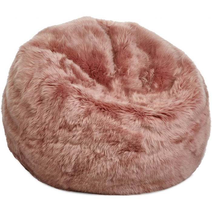 Lammfell Sitzsack Rosa 73 x 74cm
