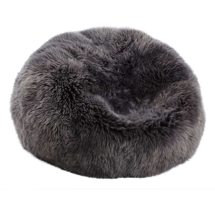 Lammfell Sitzsack Steel 73 x 74cm