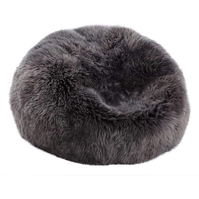 Lammfell Sitzsack Steel 73 x 74cm