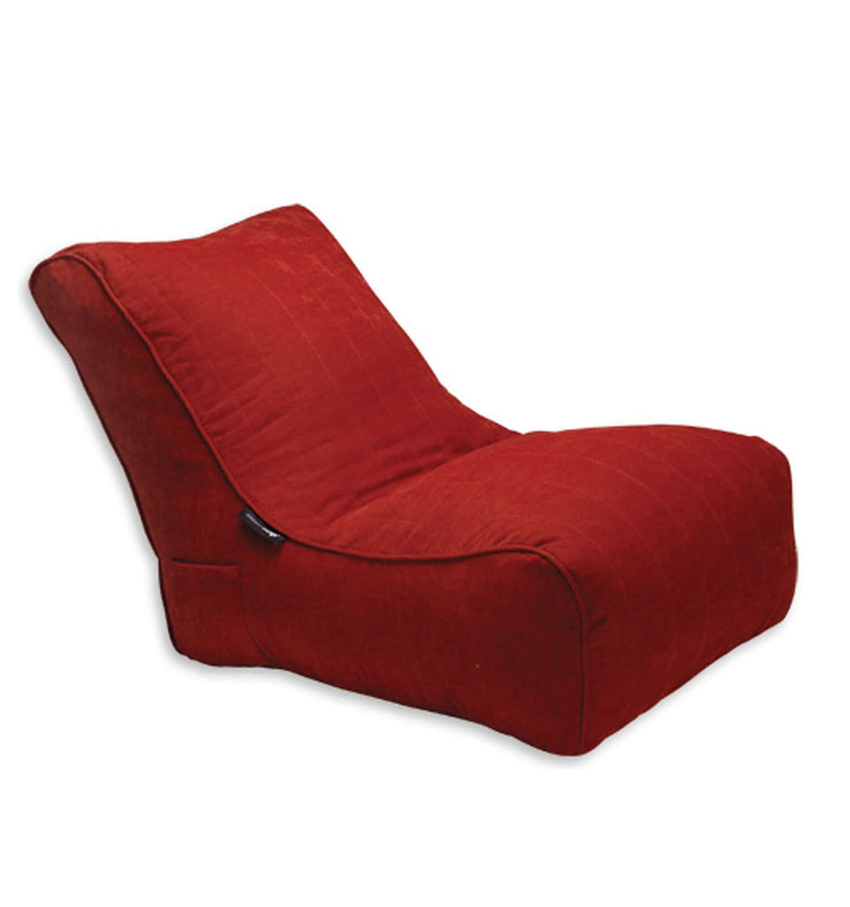 Lounge Sitzsack für den Innenbereich aus Möbelstoff in der Farbe rot