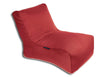 Evolution Lounge Sitzsack für den Außenbereich in der Farbe rot. Evolution Lounge Sitzsack rot. Sitzsacksofa, Sitzsackfüller, Ambiente-Lounge-Ottomane.