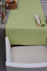 Tischläufer Kampen aus Leinen mit Maschinensaum in der Farbe limettengrün