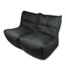 Sitzsack Sofa Zweisitzer Beanbag mit Reißverschluss in der Farbe black sapphire